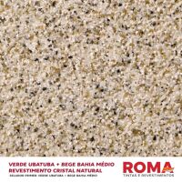 Imagem de REVESTIMENTO CRISTAL GRANITO VERDE UBATUBA + BEGE BAHIA MEDIO MEDIO 23 KG - ROMA